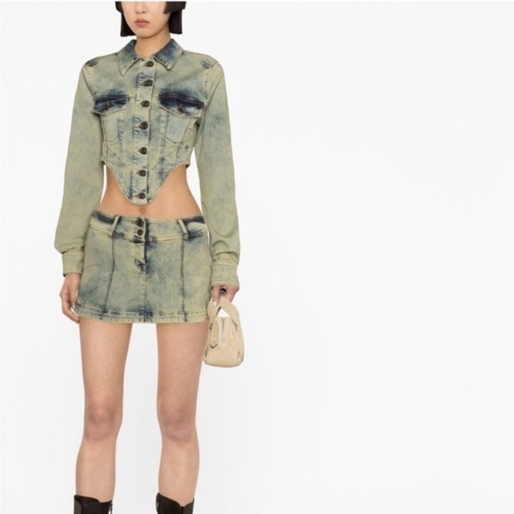 KNWLS Skirt Harley Mini Low Rise in Oblivion Acid Wash